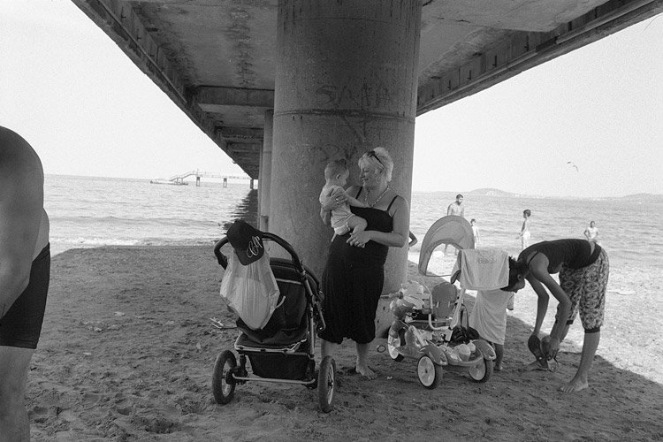The Summer Beach Scene in Burgas